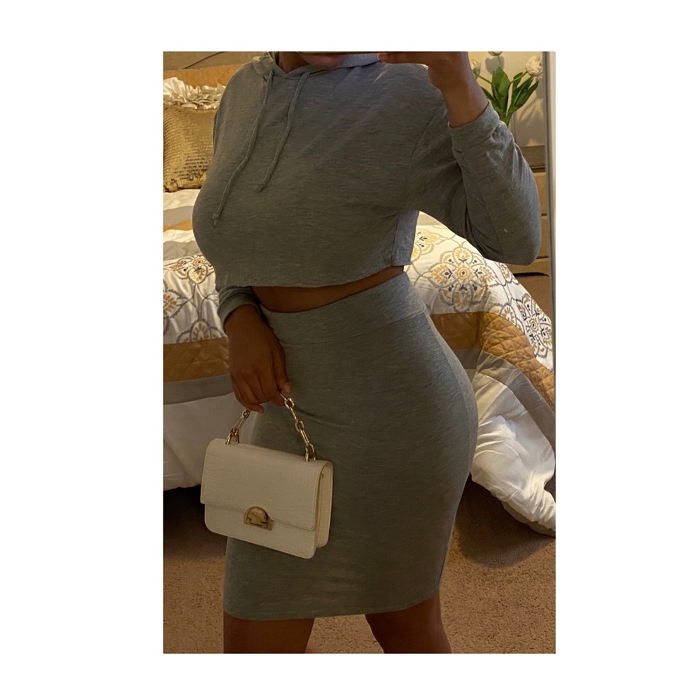 Naked wardrobe- cropped Hoodie set